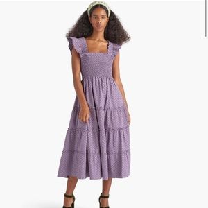 Ellie nap dress in Plum Floral Jacquard. Size XXS.